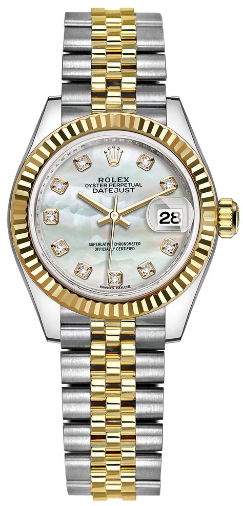 rolex lady-datejust 28 white roman numeral jubilee bracelet watch 279173|Rolex lady Datejust fluted.